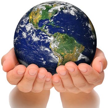 Earth in the palm of your hands