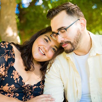 Jessie enjoying a sunny day with her husband
